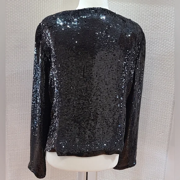 Escada 100% silk and sequin blazer jacket size 10 - Picture 2 of 2